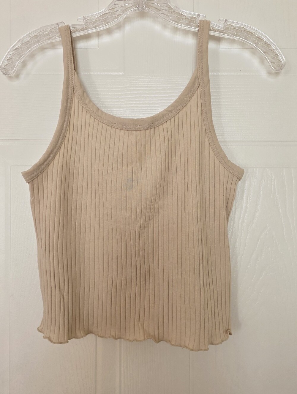 Old Navy Ribbed Sleeveless Tank, Beige, Medium